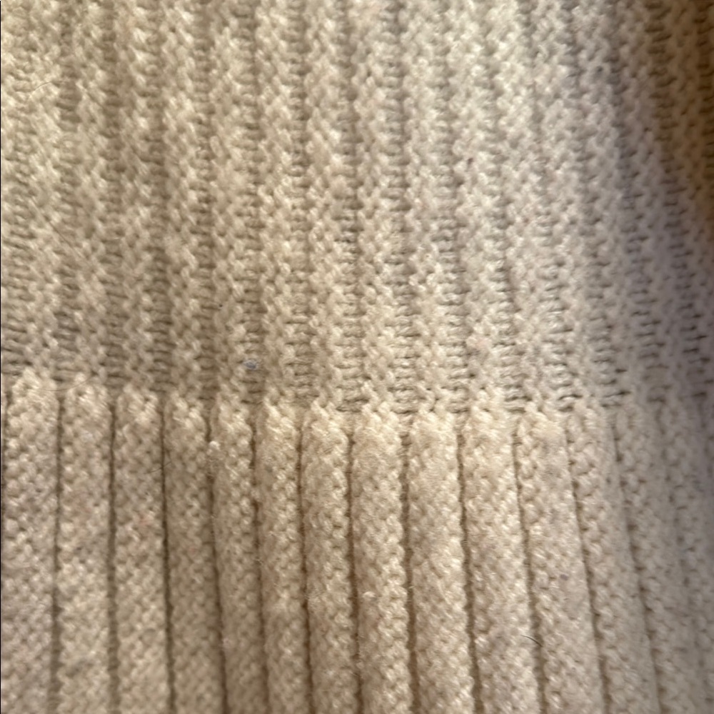 Express Cream Ribbed Cardigan - Picture 4 of 5